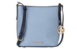 Michael Kors Сумка-ведро Kimberly Leather, женская, через плечо, синяя 35f8gkfm1t-pale bl navy