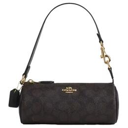 Coach Сумка Nolita PVC с кожей, маленькая женская, темно-коричневая cw809-imxaq