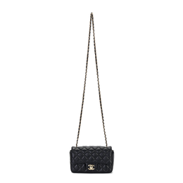Chanel Сумка через плечо из овчины, мини, женская, черная as5219-y04059-94305