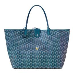 Goyard Сумка-шоппер Saint Louis из холста с кожаной отделкой, большого размера, унисекс, жемчужно-синего цвета stlcrogmlty-91cl91p