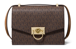 Michael Kors Сумка Hendri из коровьей и искусственной кожи, женская, мини, темно-коричневые 32f0g1hc0b-252