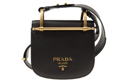 Prada Сумка через плечо из коровьей кожи, женская, черная 1bh070-2bjk-f0002