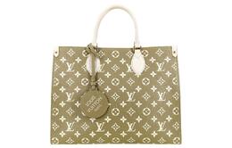 Louis Vuitton Сумка Onthego Mm Khaki Green/Beige/Cream m46060