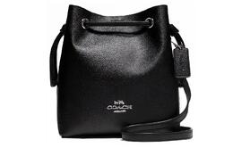 Coach Сумка-ведро Lena Leather, женская, через плечо, черная 83718-svbk