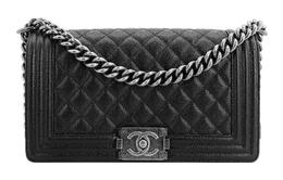 Chanel Сумка через плечо LEBOY из телячьей кожи, среднего размера, женская, черного цвета a67086-y83338-94305