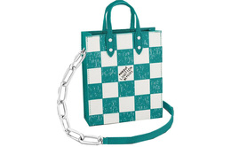 Louis Vuitton Сумка Sac Plat Xs Graphite Teal Blue n60495