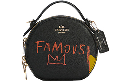 Coach Сумка-конверт из кожи Basquiat Collaboration, сумка через плечо, женская, черная, Trumpets c5657-ima47