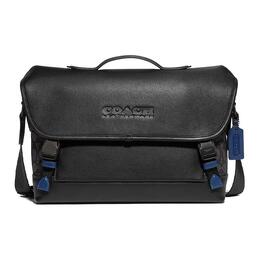 Coach Мужская сумка-мессенджер League Canvas с кожаной сумкой, сумка через плечо, черная c3794-jio1u