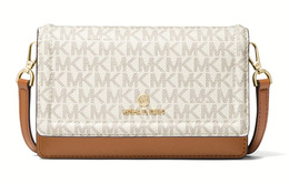 Michael Kors Сумка женская из холщовой кожи Jet Set Charm, цвет ванильно-белый и желто-коричневый 32s1gt9c2b-149
