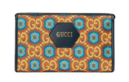 Gucci Холщовая сумка с кожаным клатчем, унисекс, оранжевая и темно-синяя 676232-ul9ag-4271