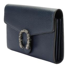 Gucci Кожаная сумка Dionysus, через плечо, мини, женская, синяя 401231-caogn-8204