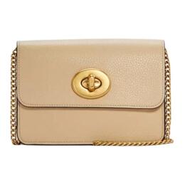 Coach Сумка Bowery из зернистой кожи, созданная специально для Дженнифер, через плечо, небольшого размера, бежево-желтого цвета c6495-imm6h