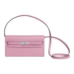 Hermes Клатч Kelly To Go Epsom из телячьей кожи, кошелек через плечо, женская сумка через плечо X9 Mauve Sylvestre Mallow Purple h080253ckx9
