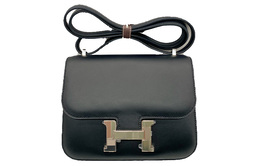 Hermes Сумка Constance Leather Kangkang через плечо, мини, женская, черная h082758ck89
