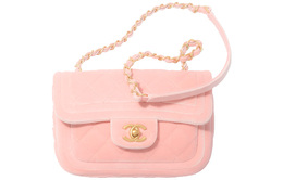 Chanel Велюровая сумка-клапан через плечо женская светло-розовая as2957-b07370-ng588