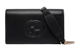 Gucci Кошелек Soho из кожи, сумка через плечо, женский, черный 598211-a7m0g-1000
