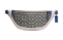 Coach Поясная сумка League Cow Leather большого размера для женщин, темно-серая, белая, синяя, многоцветная c9583-jitxe