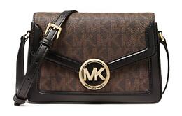 Michael Kors Сумка через плечо Jessie из коровьей кожи, женская, коричневая/черная 38t1ci6c1b-292