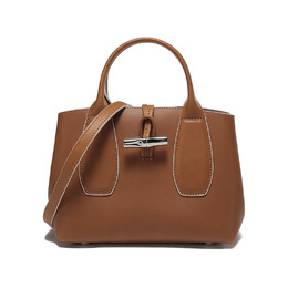 Longchamp Женская сумка-труба из коровьей кожи Roseau, темно-коричневая 10095hqs504