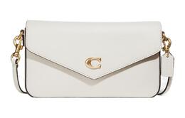 Coach Сумка через плечо, кожаная, женская, белая, мини c8439-b4ha