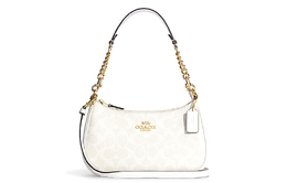Coach Сумка через плечо Teri 25 Monogram, женская, белого цвета, среднего размера ca548-imrff