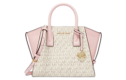Michael Kors Сумка Avril из коровьей кожи в стиле пэчворк с искусственной кожей, женская, цвет ванильный, белый/светло-розовый 35f1g4vm2b-640