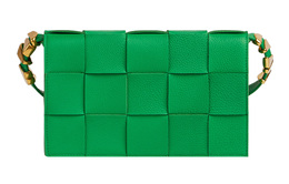 Bottega Veneta Сумка CASSETTE из коровьей кожи с тофу, сумка для фотоаппарата, сумка на плечо, сумка через плечо унисекс, цвет попугайный зеленый 666870v17h13722
