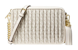 Michael Kors Сумки через плечо Jet Set Charm Coated Canvas, женские, среднего размера, ванильно-белые с кремовым оттенком 32f1gt9m2v-van-cream