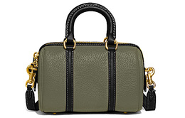Coach Сумка из рубиновой коровьей кожи, сумка через плечо, сумка через плечо, женская, цвет армейский зеленый и черный ca116-b4pc0