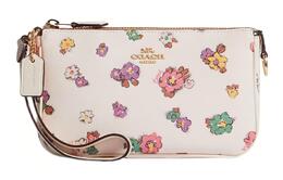 Coach Сумка-кошелек Nolita Refined из зернистой кожи, сумка на плечо, сумка на запястье, клатч, маленький размер, женская, белая ca738-imcah