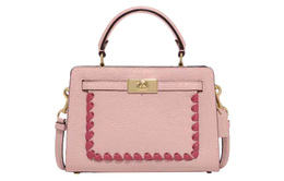Coach Сумка Lane Refined из гладкой кожи с фактурной фактурой, в стиле пэчворк, на плечо, через плечо, женская, розовая, Trumpets ca077-impmc