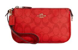 Coach Сумка Nolita Canvas с кожаным клатчем, сумка на плечо, сумка на запястье, клатч, маленькая женская, красная c3308-imqrg