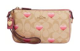 Coach Сумка-кошелек Nolita из искусственной кожи, сумка на плечо, клатч, сумка на запястье, небольшого размера, женская, коричневого и розового цвета ca796-imot4