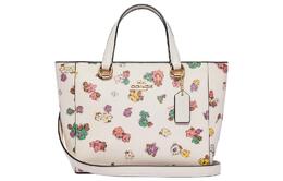 Coach Сумка через плечо Alice из плотного холста с гладкими кожаными вставками, небольшого размера, женская, белого цвета ca228-imcah