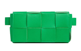 Bottega Veneta Кожаная поясная сумка CASSETTE Mini, мужская, зеленая 710141v1q713819