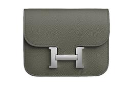 Женский клатч Constance Slim Epsom из телячьей кожи, цвет Grismeyer Rain Cloud Gray, 0 л Hermes h082060ck0l