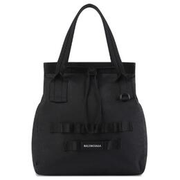 Balenciaga Сумка-тоут из переработанного армейского нейлона, сумка для покупок, сумки через плечо, маленького размера, мужская, черная 6440402bkpi1000
