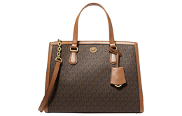 Michael Kors Сумка Chantal из смешанной ткани, женская, среднего размера, темно-коричневого/желто-коричневого цвета 30f2g7cs2b-252