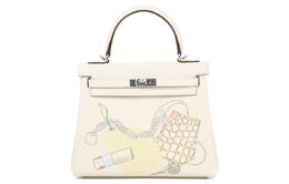 Hermes Женская сумка Kelly Swift из телячьей кожи Kelly Bag I2 Nata Cream White h083166ckaa