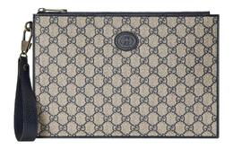 Gucci Сумка-трансформер G Pouch бежево-синего цвета 672953-k9gsn-4075