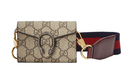 Gucci Сумка-кошелек Dionysus из холста, через плечо, мини-сумка, цвет "черное дерево" для женщин 696804-ui1mx-8852
