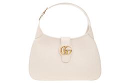 Gucci Сумка-полумесяц Aphrodite Leather, сумка-хобо через плечо, женская, белого цвета, среднего размера 726274-aabe9-9022