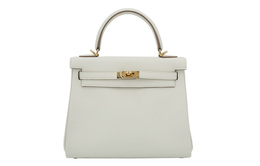 Hermes Сумка Kelly Togo из телячьей кожи Kelly Bag Handbag 25, женская, 0T, гриб, белый h044624cc0t