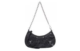 Balenciaga Портативная сумка через плечо Le Cagole Denim, женская, черная 695814210h31000