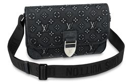 Louis Vuitton Сумка-мессенджер Archy из коровьей кожи, сумка через плечо, среднего размера, мужская, черная m21358