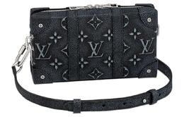 Louis Vuitton Сумка SOFT TRUNK из коровьей кожи, через плечо, обычная мужская, джинсовая, синяя m81776