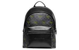 Coach Рюкзак Charter Canvas с телячьей кожей, женский, черный cf074-chr