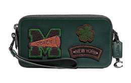Coach Сумка-мессенджер Kira Glove из дубленой кожи, квадратная, через плечо, маленькая женская, темно-зеленая cg168-v5for