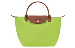 Longchamp Сумка-мешок Le Pliage из коровьей кожи, холщовая, зеленая, небольшого размера для женщин 1621089355