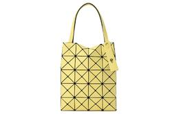 Issey Miyake Сумка-шоппер Lucent Boxy с заплатками из искусственной кожи, маленькая квадратная сумка, женская, кремово-желтого цвета bb31-ag652-51